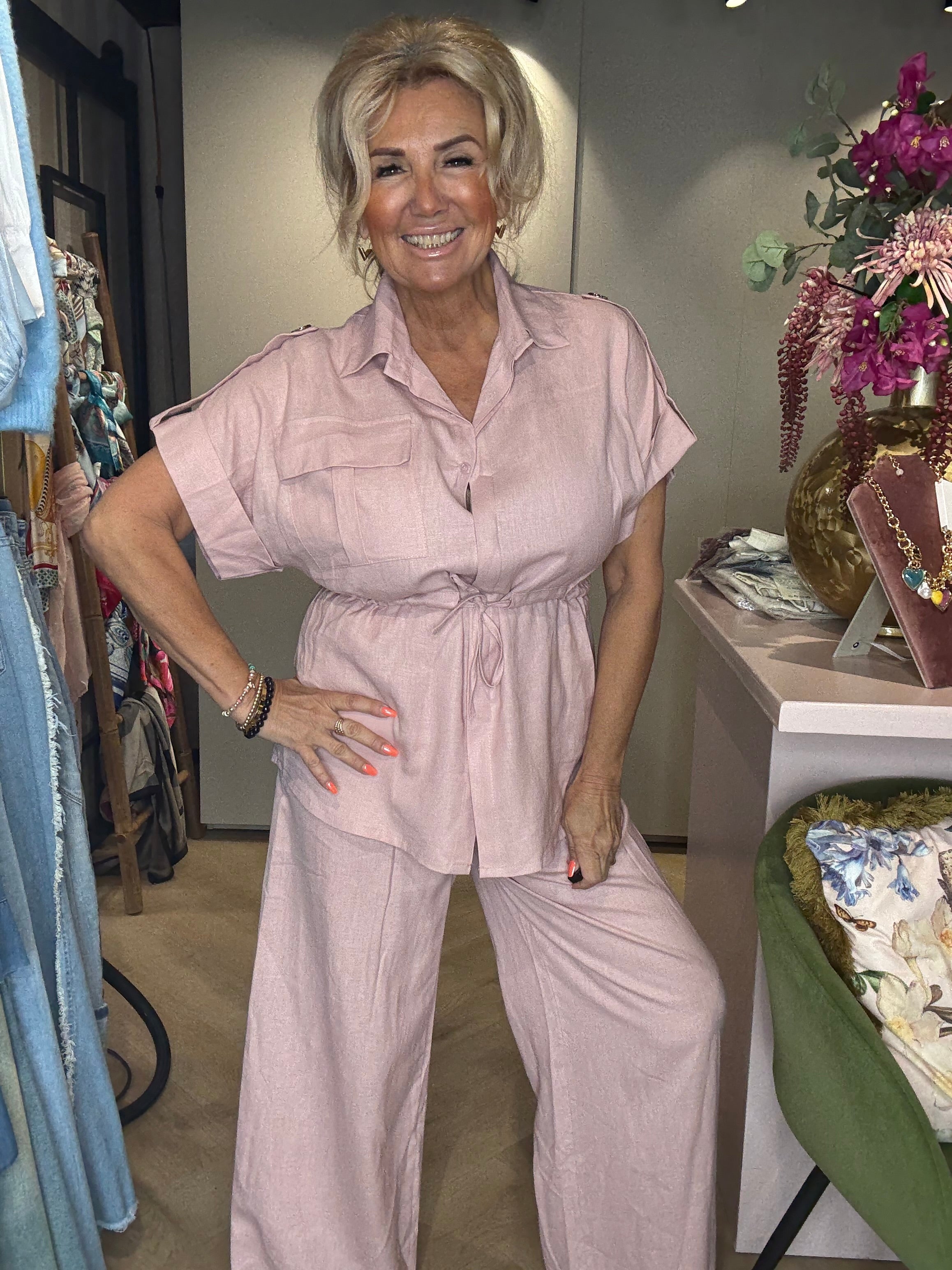 ✨ 2 Delige Set “ Jolijn ” Poederrose ✨